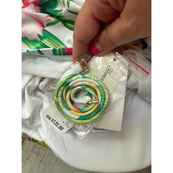 Tommy Bahama Women’s White Orchid Garden Underwire Bandini Swim Top Size XL - Picture 6 of 10